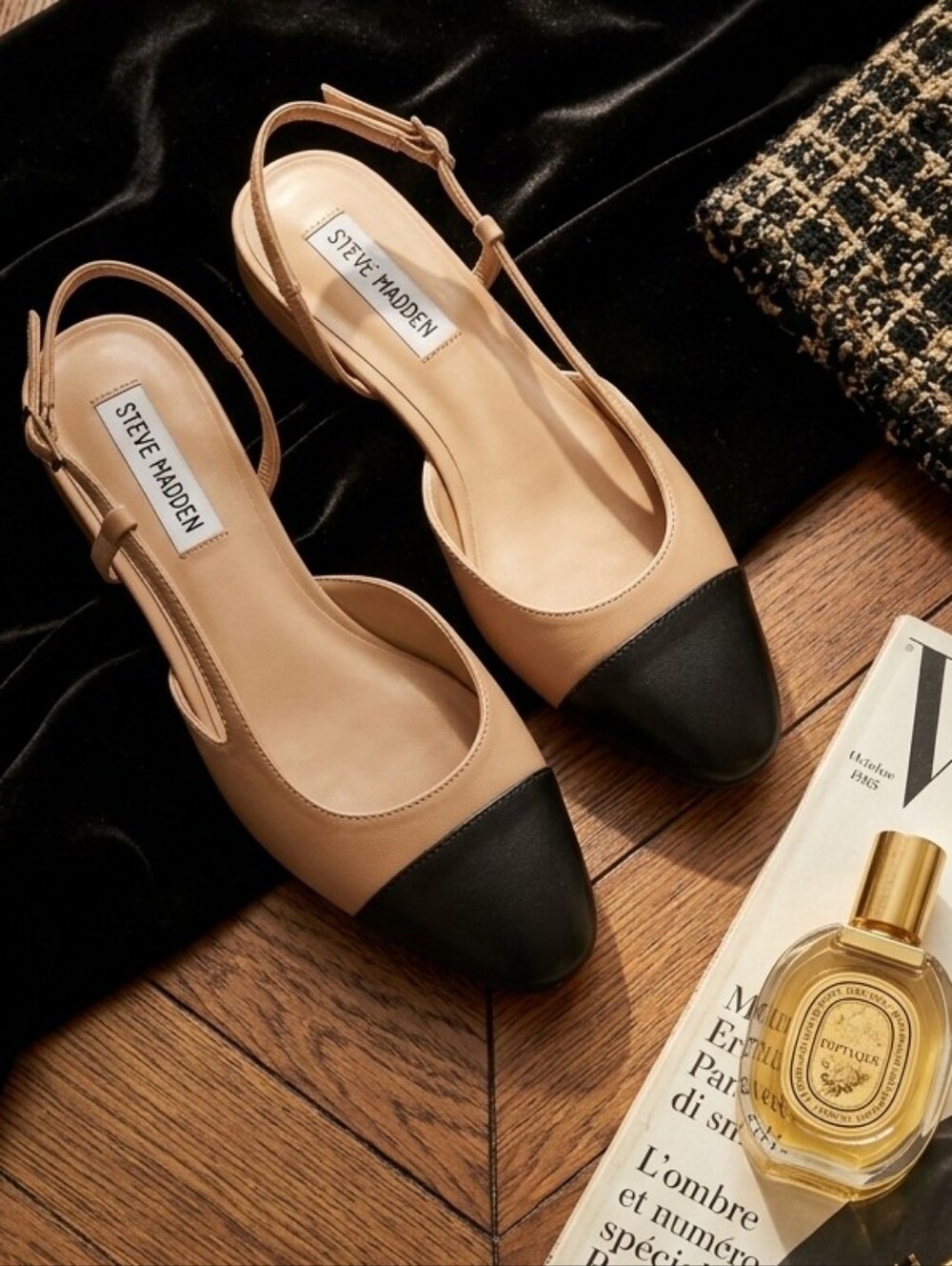 Steve Madden Belinda Two-Tone Leather Slingback Flats Size 7